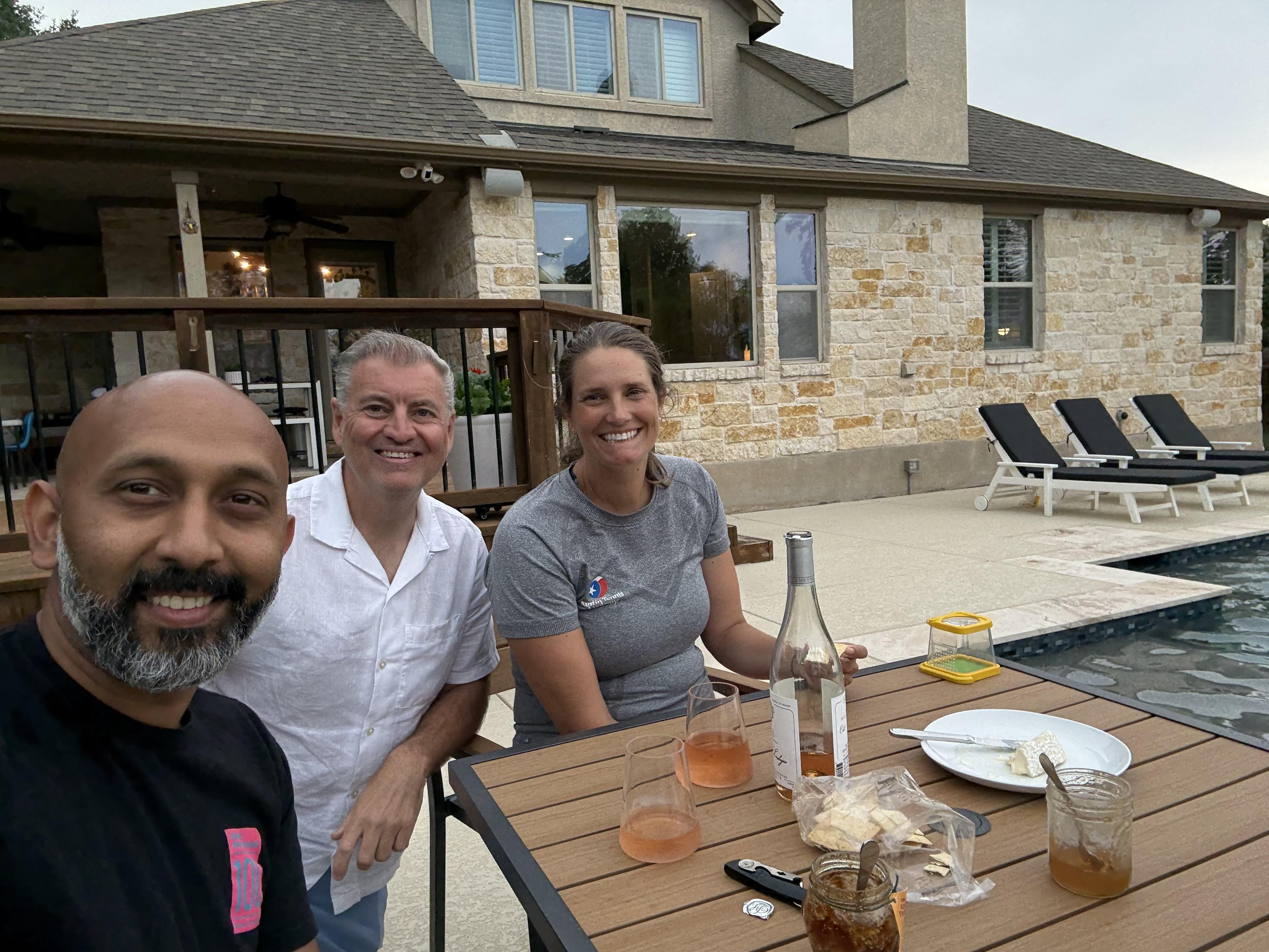 Vising with Harsha, Carrie and fam in Austin