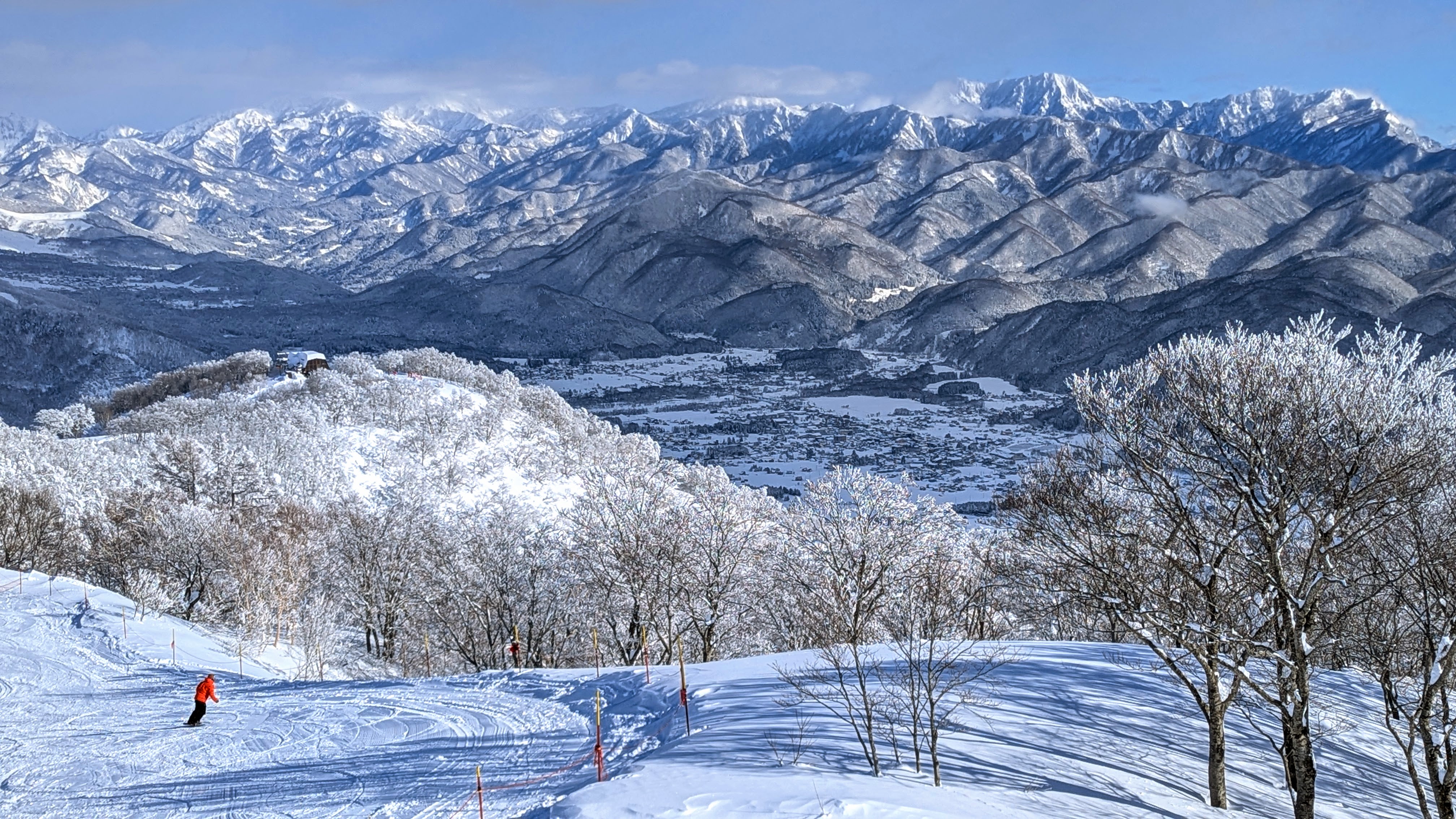 View of Hakuba valley from Hakuba Goryu Snow Resort