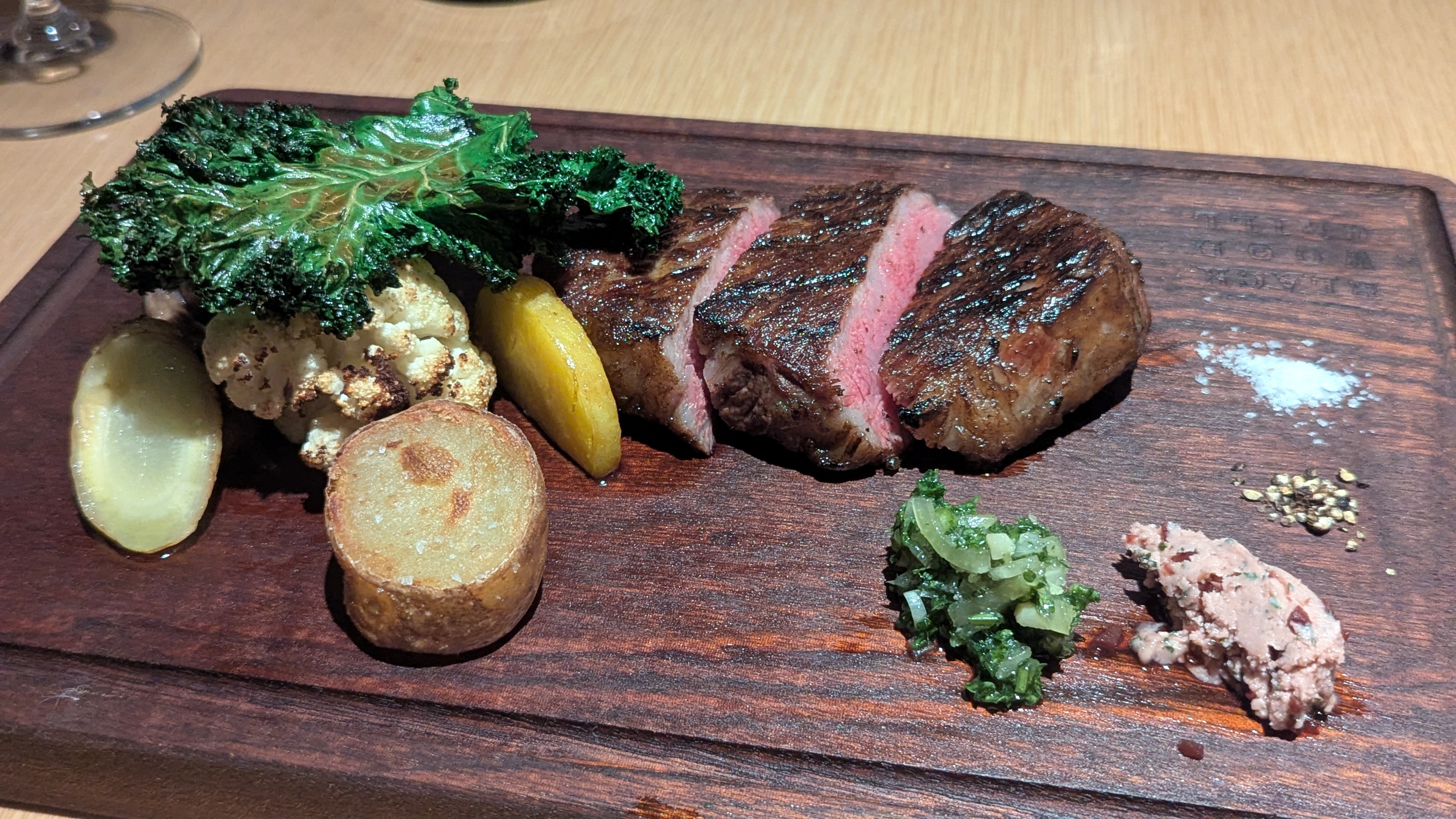 One of my many wagyu steak dinners